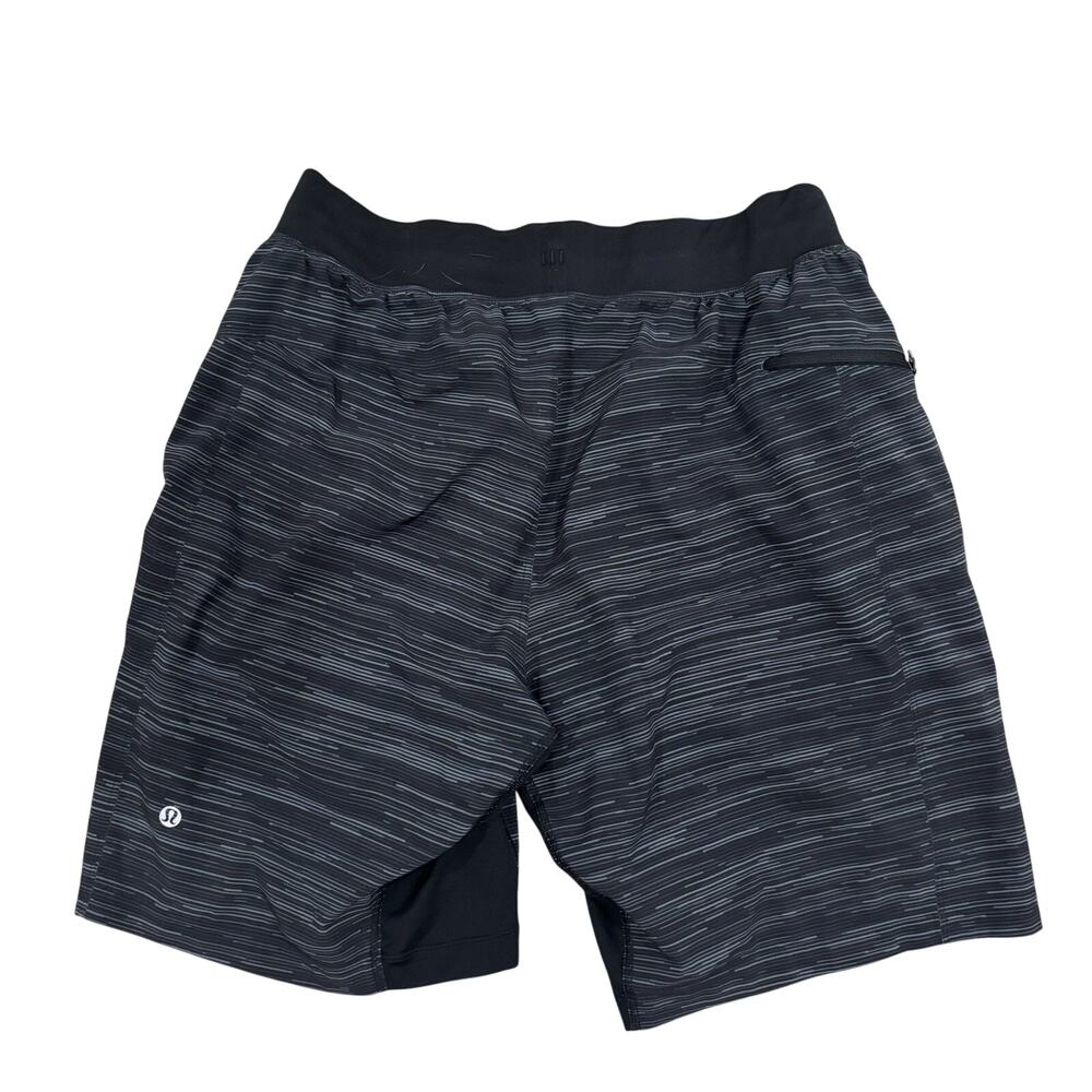 Lululemon T.H.E. Men’s Unlined 9” Shorts Black Gray Drawstring Athletic Gym